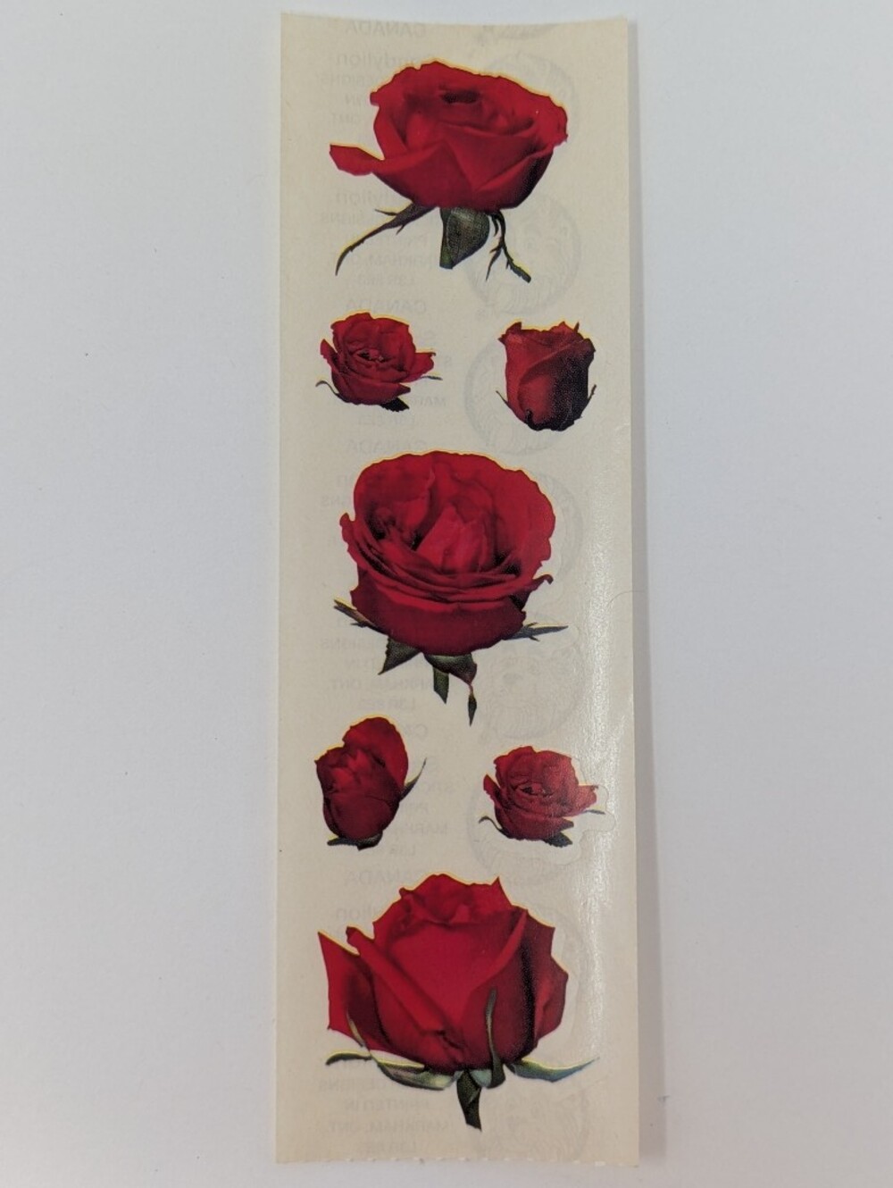 Sandylion Stickers Red Rose Flowers Vintage